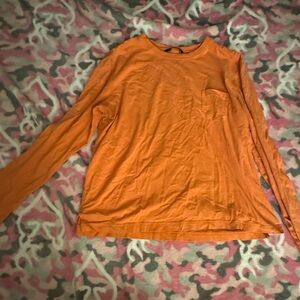 Orange long sleeve shirt